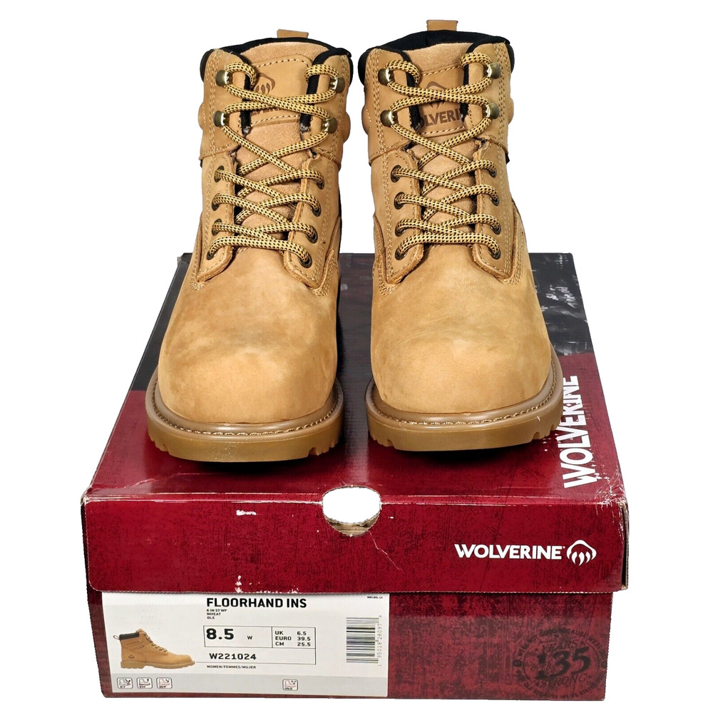Wolverine Floorhand Women's 8.5W Insulated Steel-Toe 6" Brown Work Boots W221024